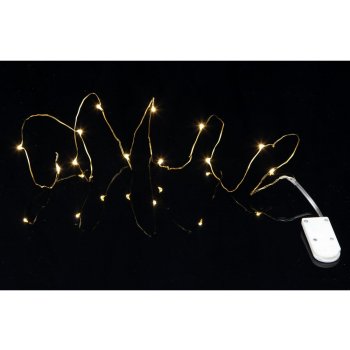 Star trading Světelný řetěz DEW DROP 12x LED mosazný
