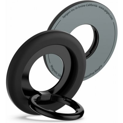 Spigen Nano Pop silikonový držák na telefon s MagSafe a prstenem - Black Sesame – Zboží Živě