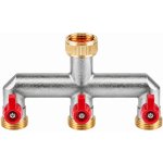 Bradas Rozdělovač na kohoutek vnitřní závit 3/4" 3-cestný vnější závit 3/4" s ventily BR-BR-3134 – Hledejceny.cz