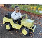 Mamido elektrický vojenský Jeep Willys 4x4 béžový – Zboží Dáma