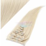 Clip in vlasy 40cm REMY platina 60 – Zboží Dáma