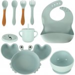 INKA Silikonové nádobí pro děti XXL sada krab modrá 9 ks – Zboží Mobilmania