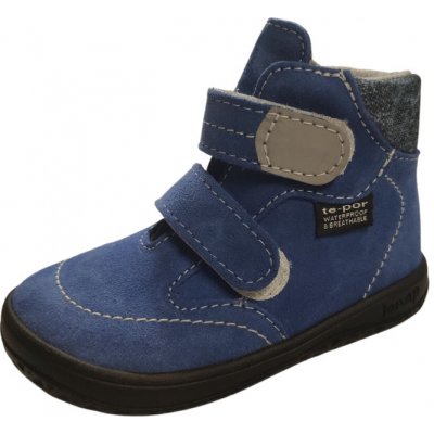 Jonap dětské celoroční/podzimní boty barefoot s membránou B3 S modrá – Zboží Mobilmania