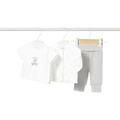 Mayoral kojenecký set 3ks tričko KR mikina tepláky bílá šedá – Sleviste.cz