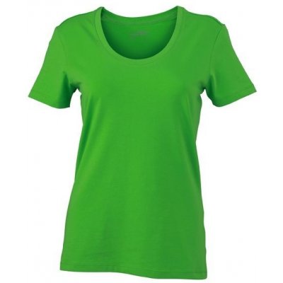 JAMES & NICHOLSON triko Stretch Round-T zelená limetková – Zboží Mobilmania