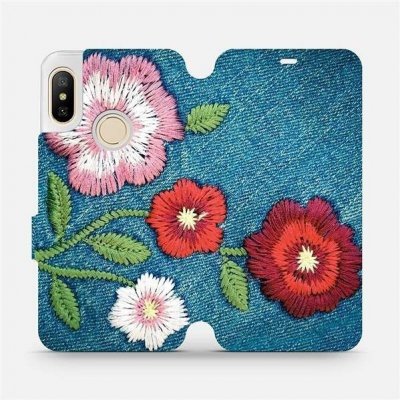 Pouzdro Mobiwear parádní flip Xiaomi Mi A2 Lite - MD05P Džínové květy