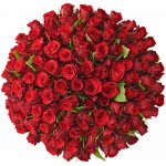 Kytice 100 rudých růží RED TORCH 70 cm – Hledejceny.cz