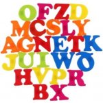 Teddies magnetická písmena 4 cm cca 27 ks plast na kartě 15x21,5 cm – Zboží Dáma