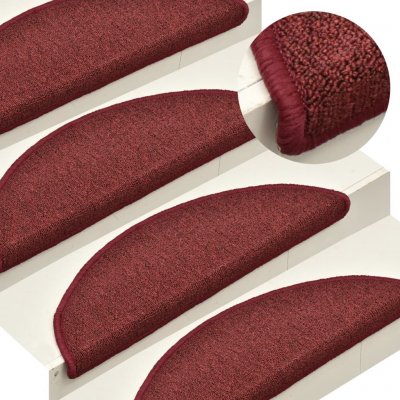 zahrada-XL Kobercové nášlapy na schody 15 ks červené 65 x 24 x 4 cm – HobbyKompas.cz