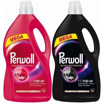 Perwoll Renew Black Color Tekutý prací prostředek na černé prádlo a barvy 2 x 3,75l 150 PD – Sleviste.cz