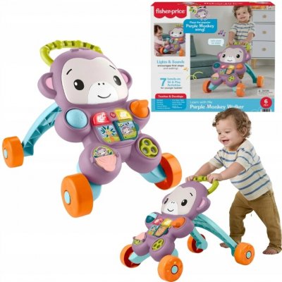 Fisher Price Fialová Opice Chodítko interaktivní odrážedlo – Zboží Dáma