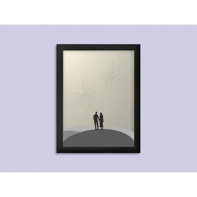 Svatební ohňostroj hostů v rámu 33 x 43 cm – Hledejceny.cz