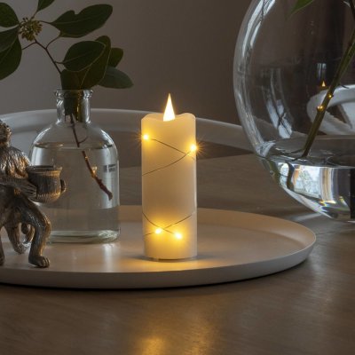 Konstsmide LED vosková svíčka krémová barva jantarová 12,7 cm 1824-180 – Hledejceny.cz