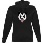 Dámská mikina s kapucí s potiskem Kiss panda dámské Černá – Zboží Dáma