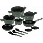 BERLINGERHAUS Sada nádobí s titanovým povrchem 15 ks Matte Green Collection BH-8208 – Hledejceny.cz