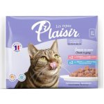 Plaisir cat Multipack pro dospělé i kastrované kočky losos a pstruh 4 x 85 g – Sleviste.cz
