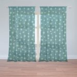 Sablio Záclony Zelené hvězdy: 2ks 150x250cm – Hledejceny.cz