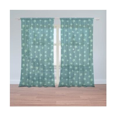 Sablio Záclony Zelené hvězdy: 2ks 150x250cm – Hledejceny.cz