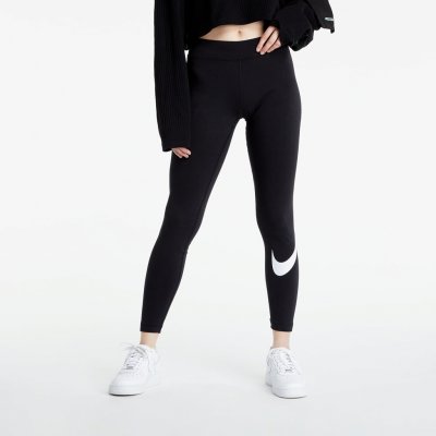 Nike Sportswear Essential GX Mid Rise Swoosh Leggings Black/ White – Zbozi.Blesk.cz