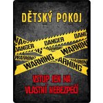 Postershop Plechová cedule: Vstup jen na vlastní nebezpečí - 30x40 cm – Zboží Mobilmania