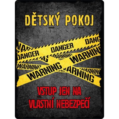 Postershop Plechová cedule: Vstup jen na vlastní nebezpečí - 30x40 cm – Zbozi.Blesk.cz