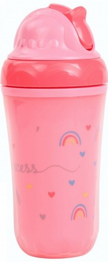 Baby nova termohrnek s brčkem 34114P 250 ml 6m+ pink