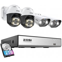 Zosi 2 ks C296 WiFi 5MP a 2 ks C182 WiFi 8MP + NVR 8ch + 2TB HDD