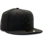 New Era 59FIFTY Black On Black New York Yankees Fitted Black i Fitted Caps – Zboží Mobilmania