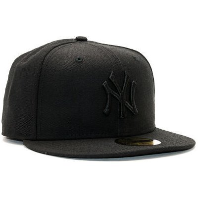 New Era 59FIFTY Black On Black New York Yankees Fitted Black i Fitted Caps – Zboží Mobilmania