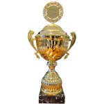 Kovový pohár s poklicí Zlatý 39,2 cm – Zboží Dáma