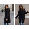 Dámský svetr a pulovr Fashionweek Dlouhý Kardigan s kapucí JK-HONEY Černá