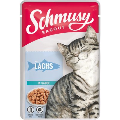 Schmusy Ragout s lososem v omáčce 22 x 100 g – Hledejceny.cz