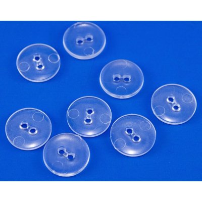 Dírkový knoflík - průhledná - průměr 1,5 cm – Zboží Mobilmania