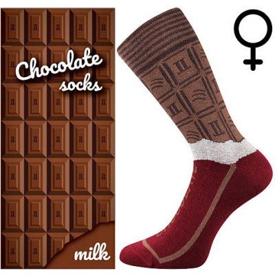 Ponožky v krabičce Čokoláda hnědá
