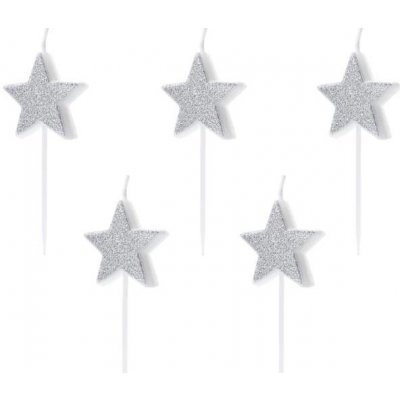 PartyDeco svíčky Hvězdy stříbrné – Zboží Dáma