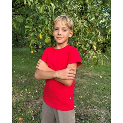 JOŽÁNEK Dětské tričko krátký rukáv červené – Zboží Dáma