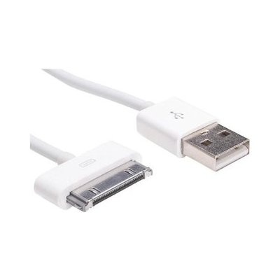 Akyga kabel USB-Apple 30-pin 1.0m/bílá | Zboží Auto