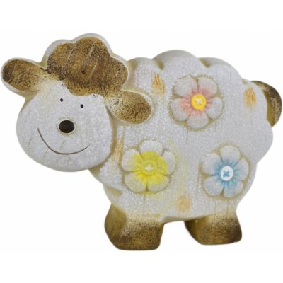 Ovečka keramická s květinami 15x20 cm – Hledejceny.cz