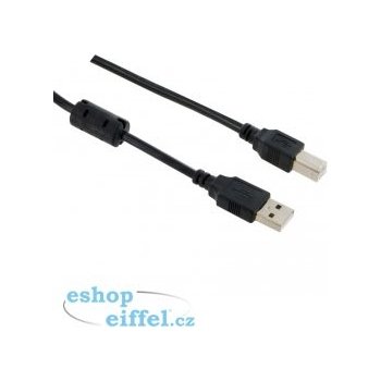 4World 05351 USB 2.0, A-B, 1,8m, černý