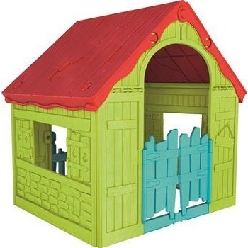 Keter Wonderfold Playhouse červený/zelený/modrý