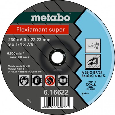METABO - Flexiamant super 230x6,0x22,23 Inox, SF 27 - 616622000