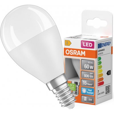 Osram Star LED žárovka E14 7,5W 806lm 6 500K matná – Hledejceny.cz