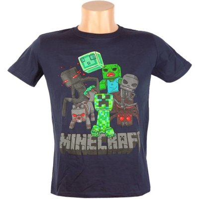 Tričko dětské Minecraft tmavě modré