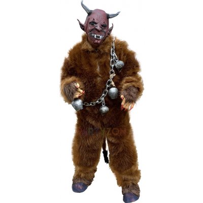 Huňatý kožich čert Krampus hnědý – Zbozi.Blesk.cz