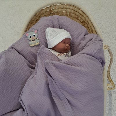 Pro útulný domov Péřová zavinovačka Mušelínová fialová – Zboží Dáma