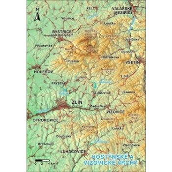 Kartografie HP Hostýnské vrchy - 3D pohlednice