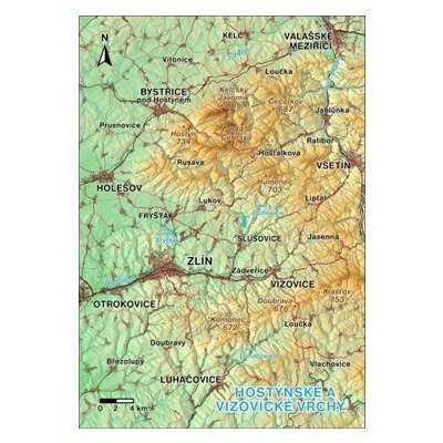 Kartografie HP Hostýnské vrchy - 3D pohlednice