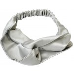 Lucaso Finata Hedvábná čelenka do vlasů - Silver Gray – Zboží Mobilmania