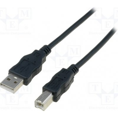 Digitus AK-300105-018-S USB 2.0, USB A vidlice, USB B vidlice, niklovaný, 1,8m – Zboží Mobilmania