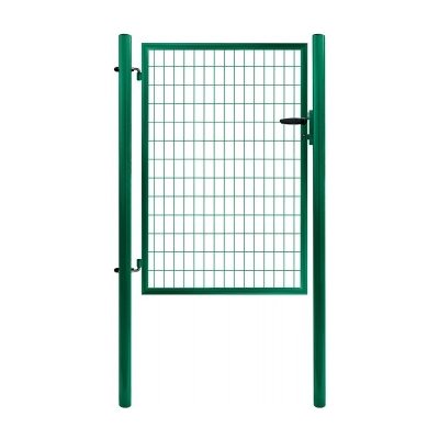 Jednokřídlá branka, svařovaná síť, zelená, rozměry 1073x950 mm, Zn+PVC – Sleviste.cz